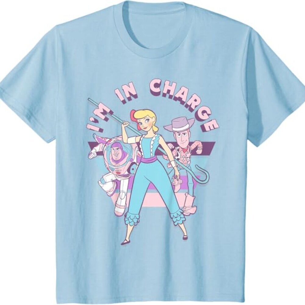 Disney Pixar Bo Peep Toy Story Kids Light Blue Small T-Shirt